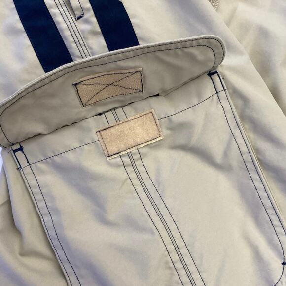 Vintage OP Ocean Pacific Men's Boardshorts Size Large Cream Stripe Swim Trunks - Picture 4 of 10